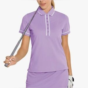 NWT Lavender Maelreg Performance Polo Top Sz Large